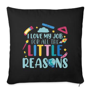 Fournisseur de services de garde - Housse de coussin décorative 45 x 45 cm - noir - Devant