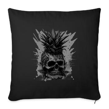 Punk flippant à l’ananas - Housse de coussin décorative 45 x 45 cm - noir - Devant