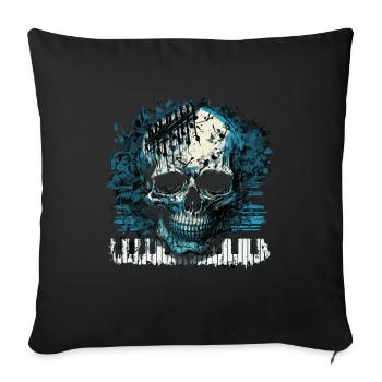 Piano d’horreur - Housse de coussin décorative 45 x 45 cm - noir - Devant