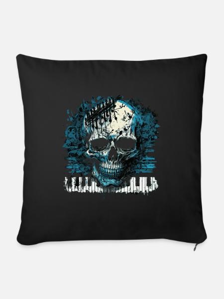 Horrorklavier - Sofakissenbezug 45 x 45 cm - Schwarz