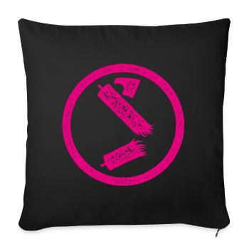 Antifa Symbol Beam Destroyed - Sofa pillowcase 17,3'' x 17,3'' (45 x 45 cm) - black - Front