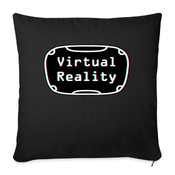 Expérience de réalité virtuelle - VR Headset Design - Housse de coussin décorative 45 x 45 cm - noir - Devant