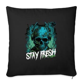 Zombie Disc Jockey - Sofa pillowcase 17,3'' x 17,3'' (45 x 45 cm) - black - Front
