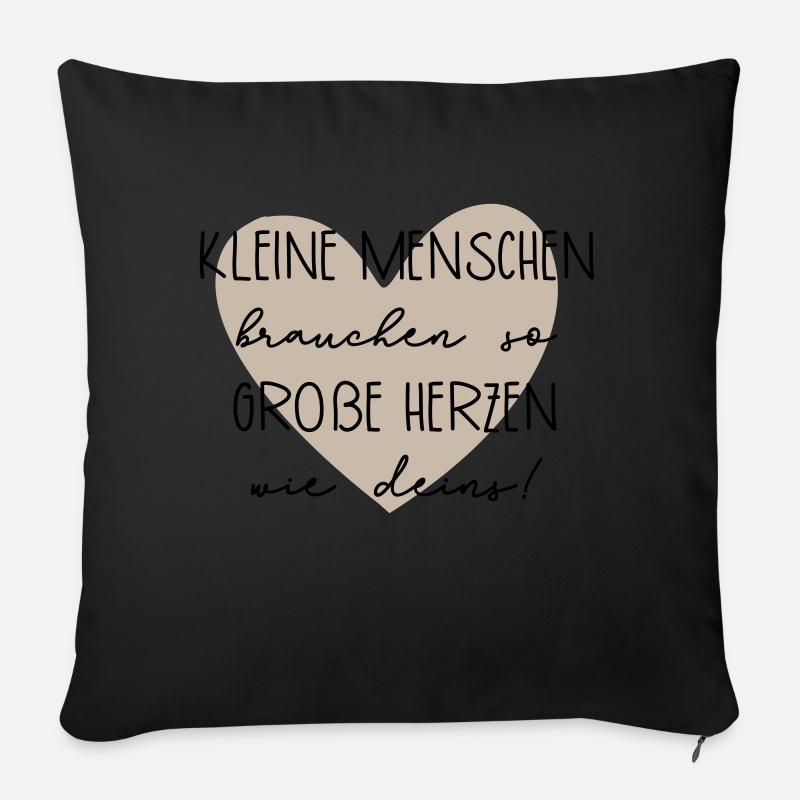 Abschiedsgeschenk mit Herz - Sofakissenbezug 45 x 45 cm - Schwarz