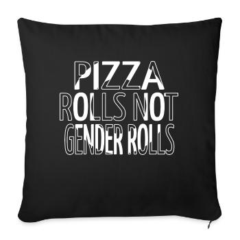 present idea awesome typography quotes when there - Sofa pillowcase 17,3'' x 17,3'' (45 x 45 cm) - black - Front