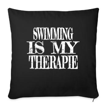 Cyclisme aquatique amusant Meilleure natation amusante - Housse de coussin décorative 45 x 45 cm - noir - Devant