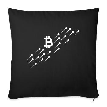 Crypto Bitcoin Trading - Housse de coussin décorative 45 x 45 cm - noir - Devant