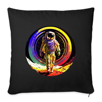 Sortie dans l’espace 1969 - Housse de coussin décorative 45 x 45 cm - noir - Devant