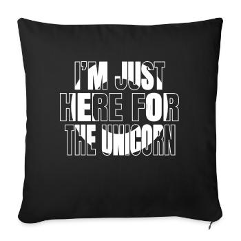 Dabbing Unicorn Unicorns Drôle de cadeau d’anniversaire Blagues - Housse de coussin décorative 45 x 45 cm - noir - Devant