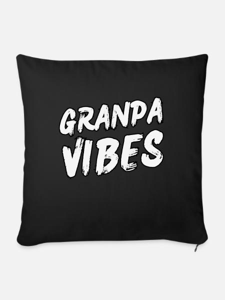 Opa-Vibes - Sofakissenbezug 45 x 45 cm - Schwarz