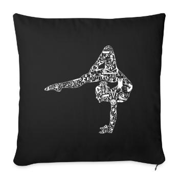 Gymnaste Gymnastique rythmique Gymnastique artistique - Housse de coussin décorative 45 x 45 cm - noir - Devant