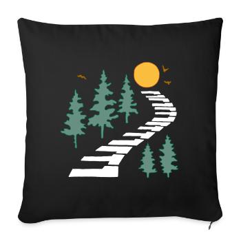 Musical path - Sofa pillowcase 17,3'' x 17,3'' (45 x 45 cm) - black - Front