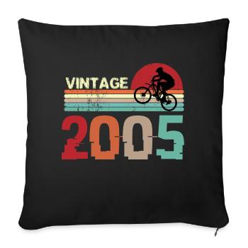 Vintage Birthday retro sunset design - Sofa pillowcase 17,3'' x 17,3'' (45 x 45 cm) - black - Front