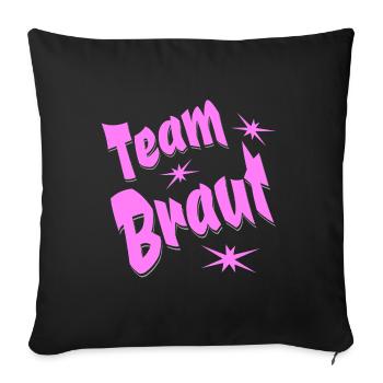 Épouse de l’équipe - Housse de coussin décorative 45 x 45 cm - noir - Devant