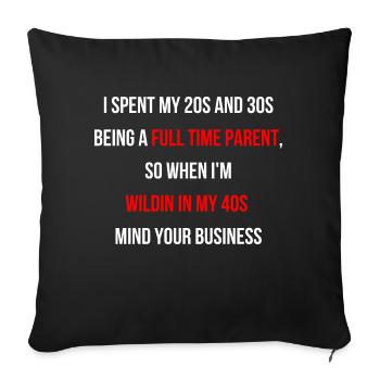 Party Making Parents Parenting Dating English - Sofa pillowcase 17,3'' x 17,3'' (45 x 45 cm) - black - Front