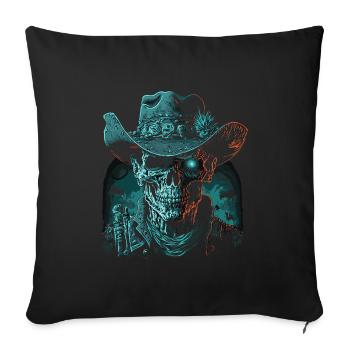Creepy cowboy - Sofa pillowcase 17,3'' x 17,3'' (45 x 45 cm) - black - Front