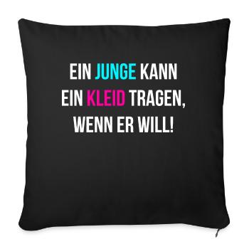 Gleichberechtigung Pride glücklich - Sofakissenbezug 45 x 45 cm - Schwarz - Vorne
