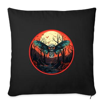Insecte papillon papillon de nuit la nuit - Housse de coussin décorative 45 x 45 cm - noir - Devant