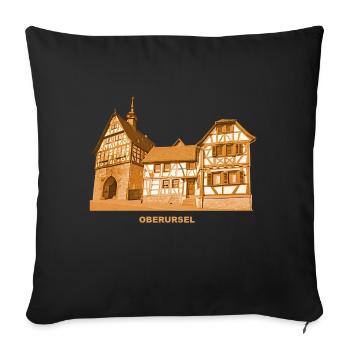 Oberursel Taunus Hochtaunus Hessen - Sofa pillowcase 17,3'' x 17,3'' (45 x 45 cm) - black - Front