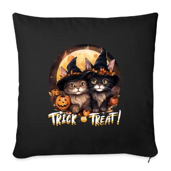 Halloween Trick or Treat Cute Cats Baby's - Sofa pillowcase 17,3'' x 17,3'' (45 x 45 cm) - black - Front