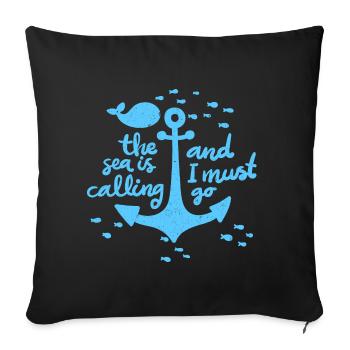 Maritime Graphic - Sofa pillowcase 17,3'' x 17,3'' (45 x 45 cm) - black - Front