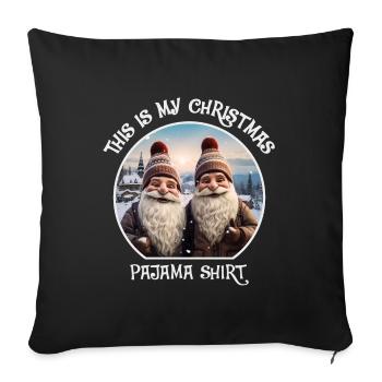 Gnome Dwarves Christmas Pajama - Sofa pillowcase 17,3'' x 17,3'' (45 x 45 cm) - black - Front