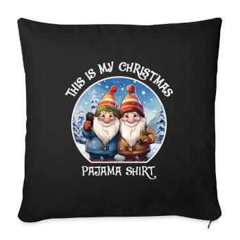 Gnome Dwarves Christmas Pajama - Sofa pillowcase 17,3'' x 17,3'' (45 x 45 cm) - black - Front