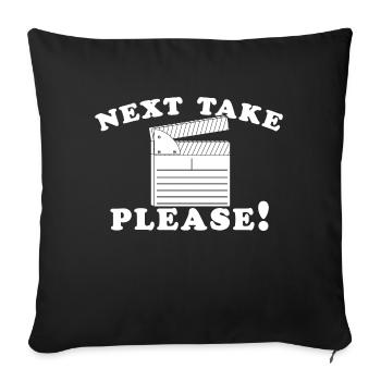Réalisateur Cinéaste Next Take Cinema - Housse de coussin décorative 45 x 45 cm - noir - Devant