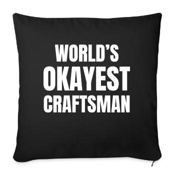 Craftsman Handyman Craft Tool Construction Site - Sofa pillowcase 17,3'' x 17,3'' (45 x 45 cm) - black - Front