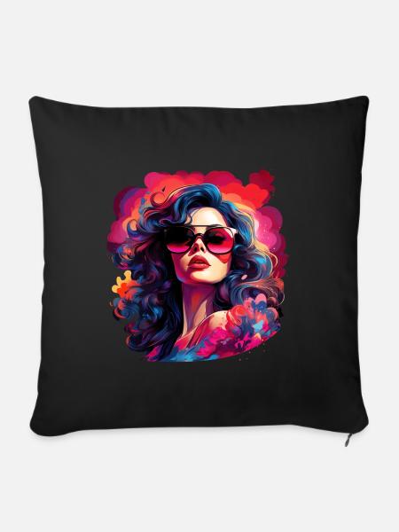 Pinup Girl - Sofakissenbezug 45 x 45 cm - Schwarz