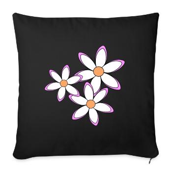Daisies Daisies Flower Vine Flower Floral - Sofa pillowcase 17,3'' x 17,3'' (45 x 45 cm) - black - Front