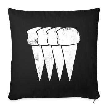 Eiswaffeln - Sofakissenbezug 45 x 45 cm - Schwarz - Vorne
