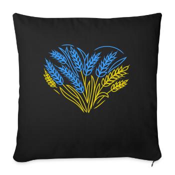 Valeewear - Séjour en Ukraine - Housse de coussin décorative 45 x 45 cm - noir - Devant