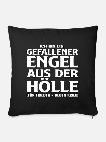 Gefallener Engel aus der Hölle - Sofakissenbezug 45 x 45 cm - Schwarz