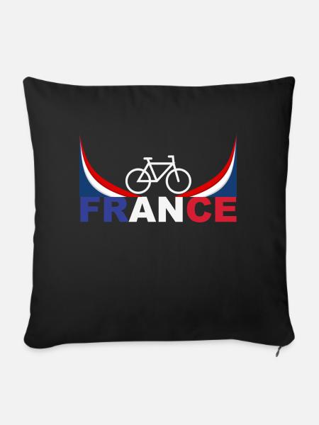 France - Sofakissenbezug 45 x 45 cm - Schwarz