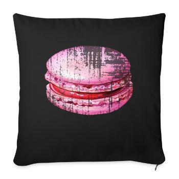 Pink Macaron - Sofakissenbezug 45 x 45 cm - Schwarz - Vorne