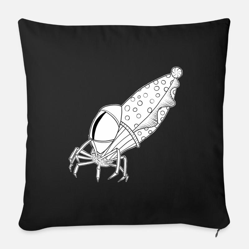 SquidMonsterW - Sofa pillowcase 17,3'' x 17,3'' (45 x 45 cm) - black