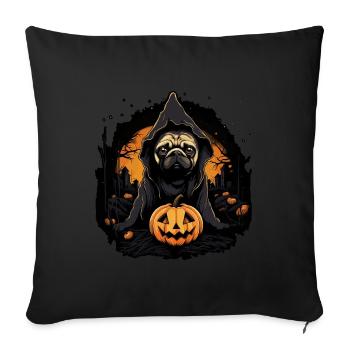 Cute Halloween Pug - Sofa pillowcase 17,3'' x 17,3'' (45 x 45 cm) - black - Front