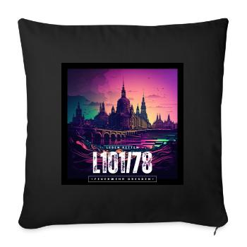 Skyline Dresden - Sofakissenbezug 45 x 45 cm - Schwarz - Vorne