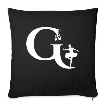 Letter g ballerina - Sofa pillowcase 17,3'' x 17,3'' (45 x 45 cm) - black - Front