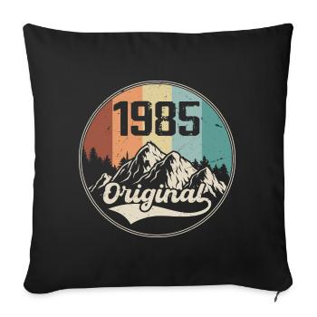 Original 1985 Birthday Gift - 1985 - Sofa pillowcase 17,3'' x 17,3'' (45 x 45 cm) - black - Front