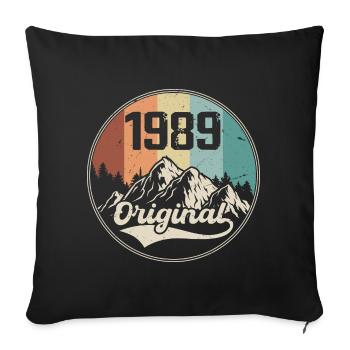 Original 1989 Cadeau D'anniversaire - 1989 - Housse de coussin décorative 45 x 45 cm - noir - Devant