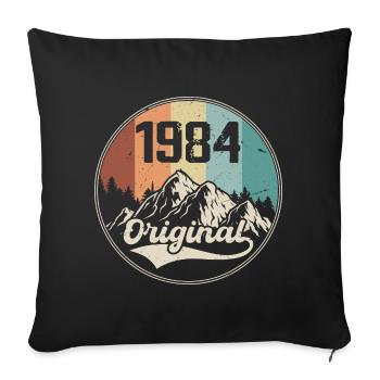 Original 1984 Birthday Gift - 1984 - Sofa pillowcase 17,3'' x 17,3'' (45 x 45 cm) - black - Front