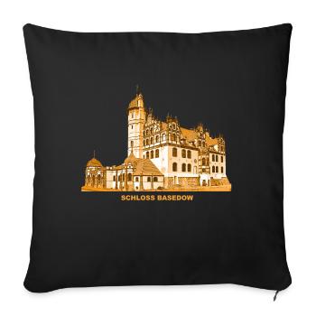 Château de Basedow Mecklembourg-Poméranie-Occidentale Malchin - Housse de coussin décorative 45 x 45 cm - noir - Devant