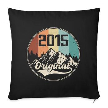 Original 2015 Birthday Gift - 2015 - Sofa pillowcase 17,3'' x 17,3'' (45 x 45 cm) - black - Front