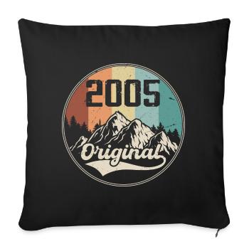 Original 2005 Cadeau D'anniversaire - 2005 - Housse de coussin décorative 45 x 45 cm - noir - Devant