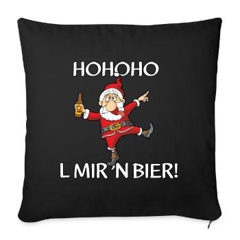 Hohoho - Sofakissenbezug 45 x 45 cm - Schwarz - Vorne