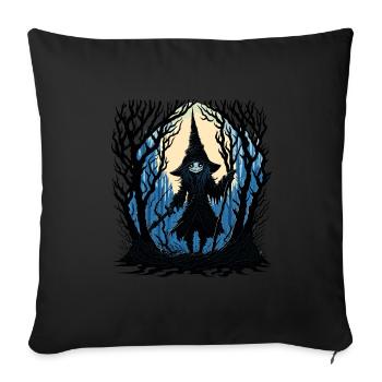 Witch in the forest - Sofa pillowcase 17,3'' x 17,3'' (45 x 45 cm) - black - Front