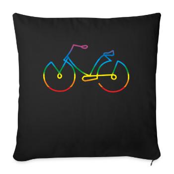 Bike - Sofa pillowcase 17,3'' x 17,3'' (45 x 45 cm) - black - Front