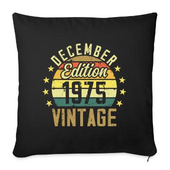 Légendes Sont Nés En Décembre 1975 - Édition 1975 - Housse de coussin décorative 45 x 45 cm - noir - Devant